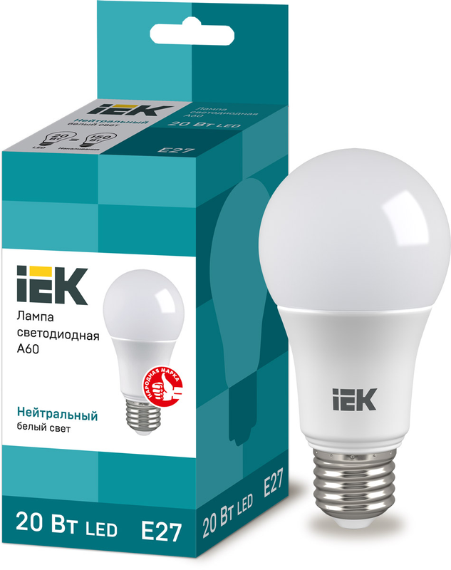 Лампа світлодіодна IEK (4606056484991) 20Вт, E27, 4000K